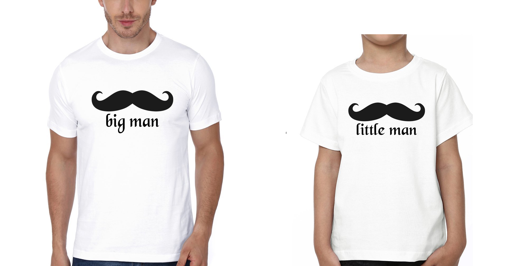 Big Man Little Man Father and Son Matching T-Shirt- FunkyTeesClub - Funky Tees Club