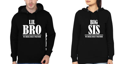 Big Sis & Lil Bro We Break The Rules Together Brother-Sister Hoodies-FunkyTees - Funky Tees Club