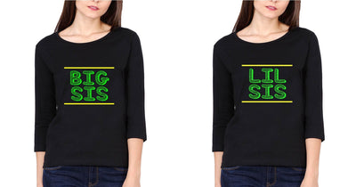 Big Sis Lil Sis Sister Sister Full Sleeves T-Shirts -FunkyTees - Funky Tees Club