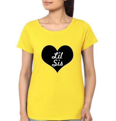 Big Sis & Lil Sis Sister Sister Half Sleeves T-Shirts -FunkyTees - Funky Tees Club