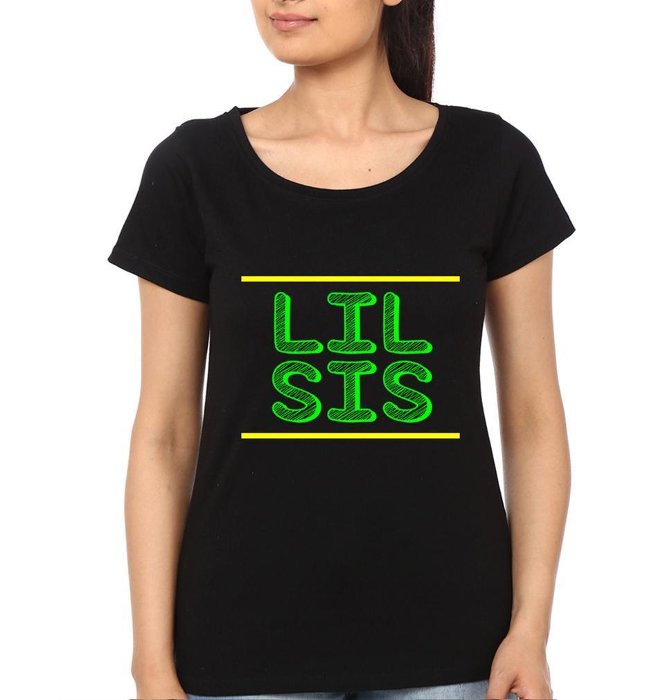 Big Sis Lil Sis Sister Sister Half Sleeves T-Shirts -FunkyTees - Funky Tees Club
