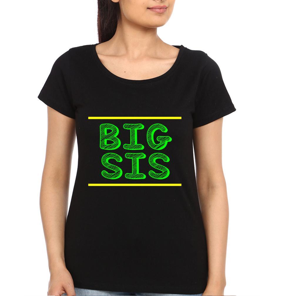 Big Sis Lil Sis Sister Sister Half Sleeves T-Shirts -FunkyTees - Funky Tees Club
