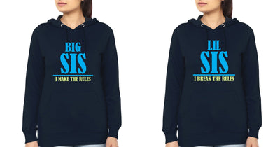 Big Sis Make Rule Lil Sis Break Rule Sister Sister Hoodies-FunkyTees - Funky Tees Club