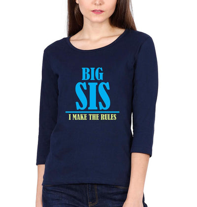 Big Sis Make The Rules Lil Bro Break The Rules Brother-Sister Full Sleeves T-Shirts -FunkyTees - Funky Tees Club