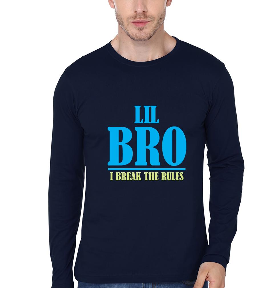 Big Sis Make The Rules Lil Bro Break The Rules Brother-Sister Full Sleeves T-Shirts -FunkyTees - Funky Tees Club