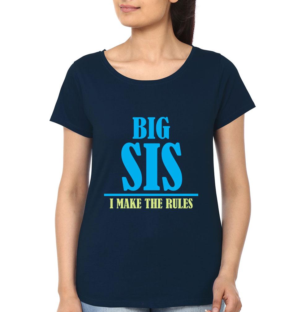 Big Sis Make The Rules Lil Bro Break The Rules Brother-Sister Half Sleeves T-Shirts -FunkyTees - Funky Tees Club