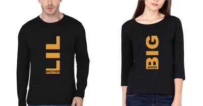 Big Sister Lil Brother-Sister Full Sleeves T-Shirts -FunkyTees - Funky Tees Club