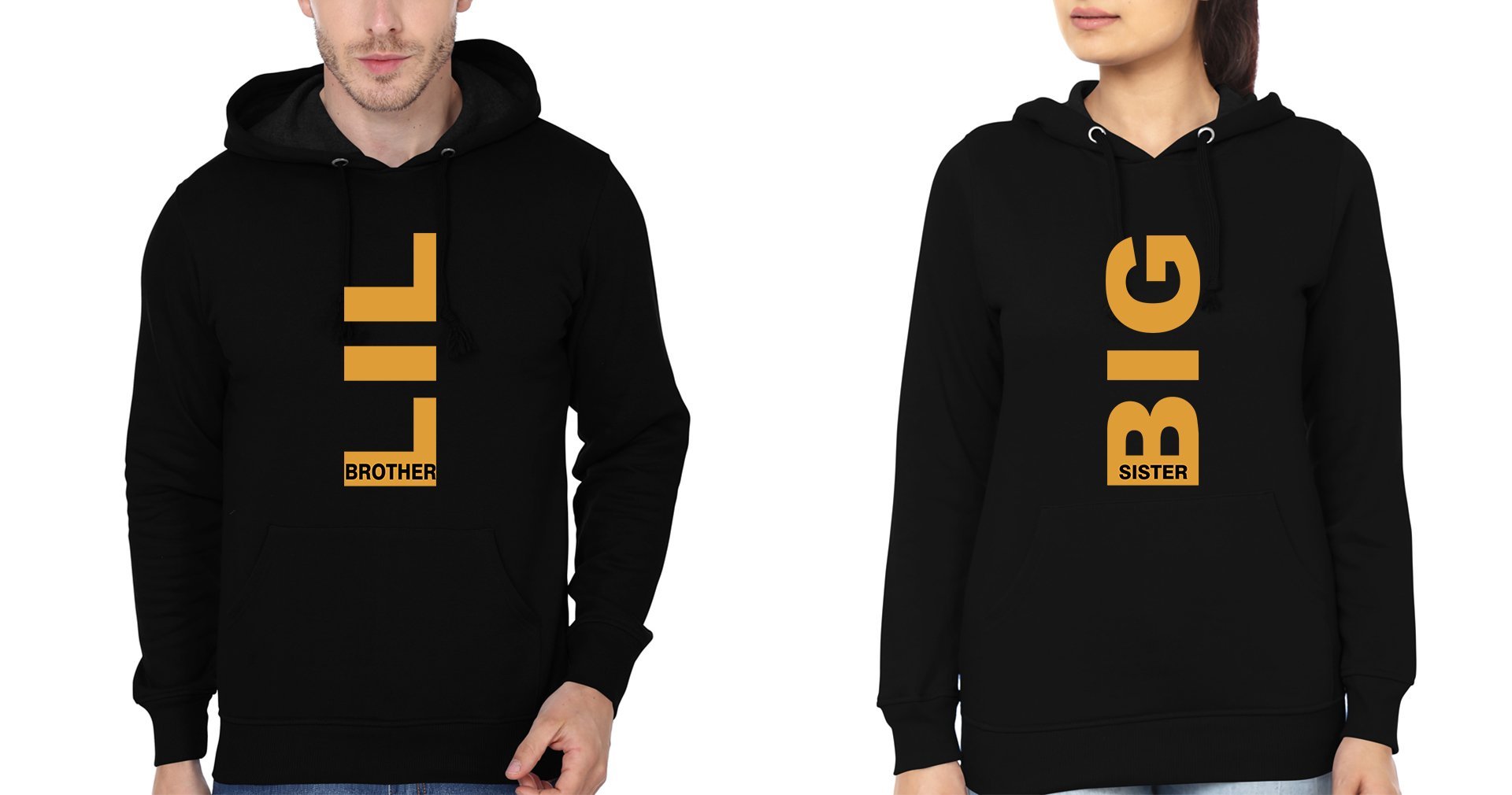 Big Sister Lil Brother-Sister Hoodies-FunkyTees - Funky Tees Club