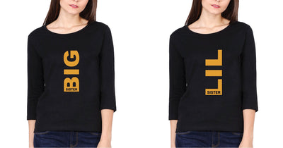 Big Sister Lil Sister Sister Full Sleeves T-Shirts -FunkyTees - Funky Tees Club
