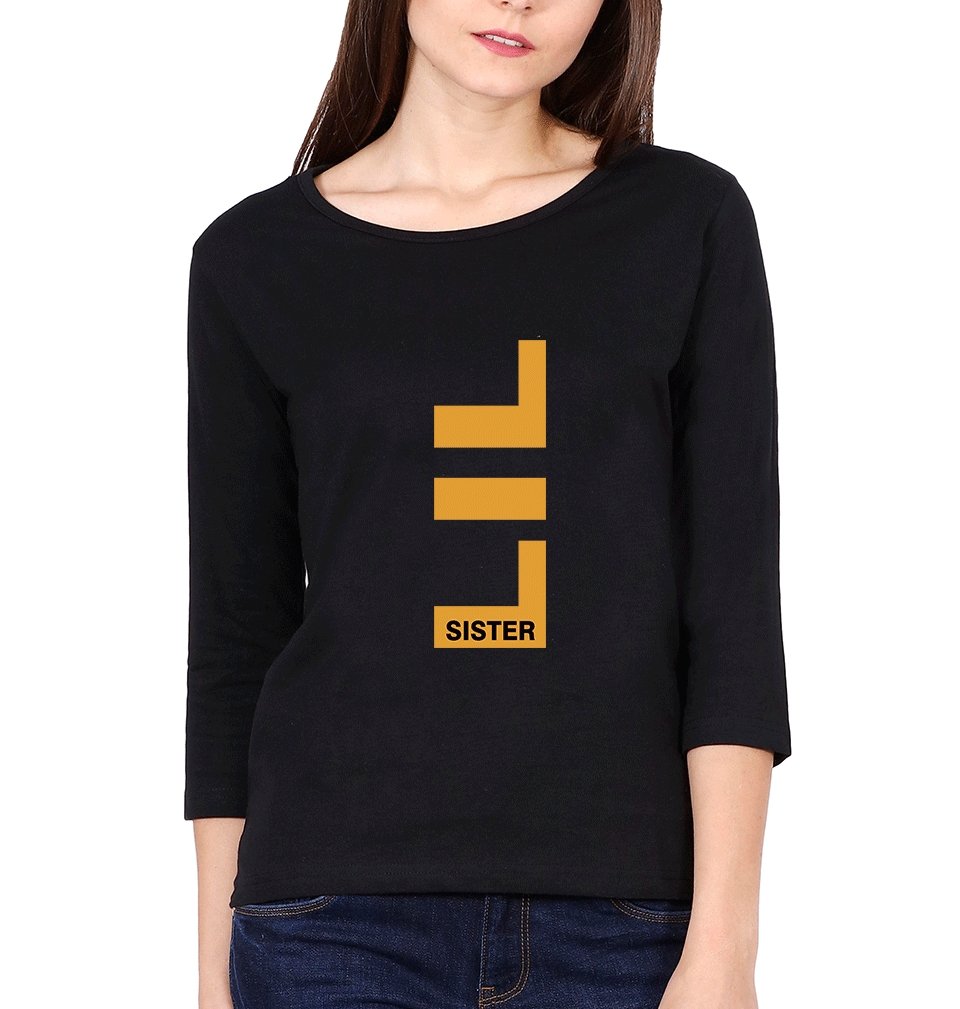 Big Sister Lil Sister Sister Full Sleeves T-Shirts -FunkyTees - Funky Tees Club
