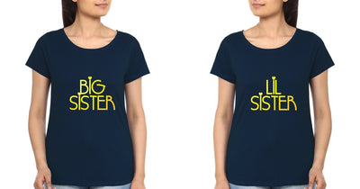 Big Sister Lil Sister Sister Half Sleeves T-Shirts -FunkyTees - Funky Tees Club
