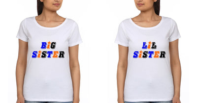 Big Sister Lil Sister Sister Half Sleeves T-Shirts -FunkyTees - Funky Tees Club
