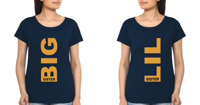 Big Sister Lil Sister Sister Half Sleeves T-Shirts -FunkyTees - Funky Tees Club