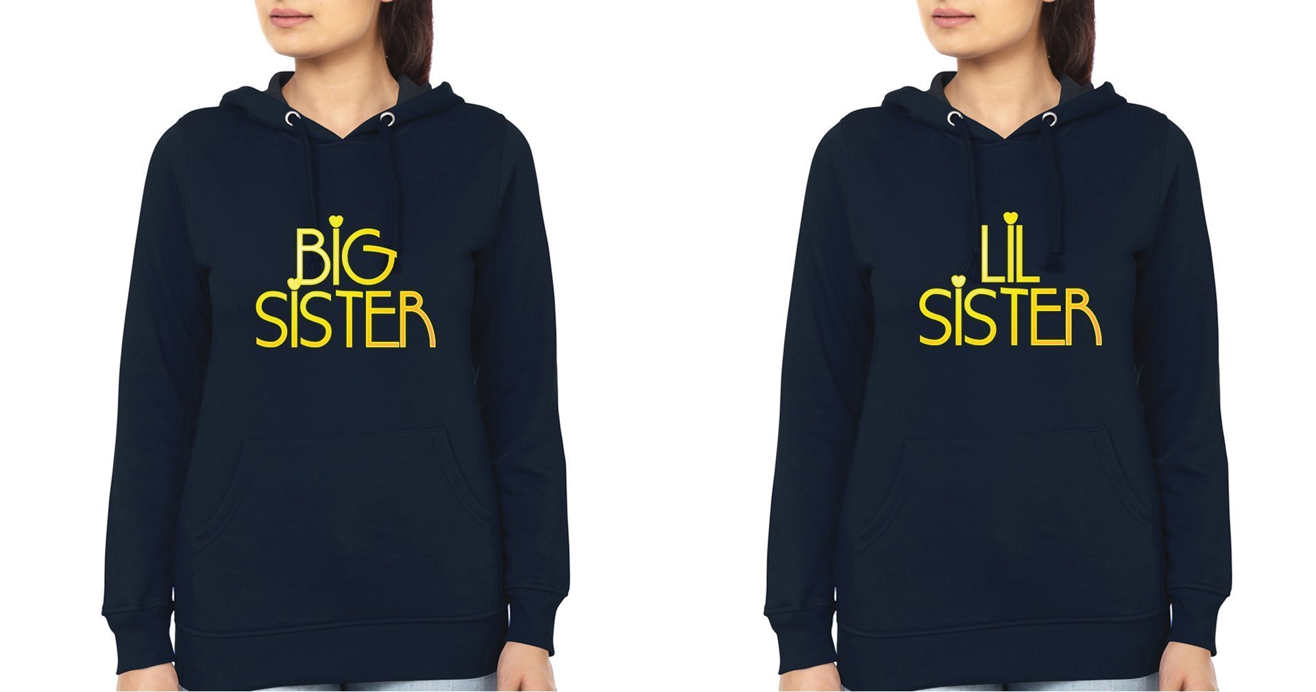 Big Sister Lil Sister Sister Hoodies-FunkyTees - Funky Tees Club