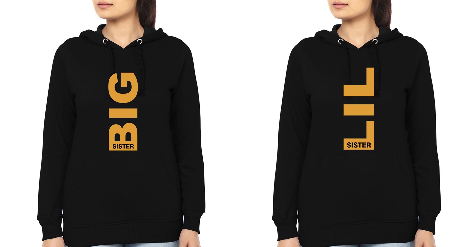 Big Sister Lil Sister Sister Hoodies-FunkyTees - Funky Tees Club