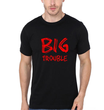 Big Trouble Lil Trouble Father and Son Matching T-Shirt- FunkyTeesClub - Funky Tees Club