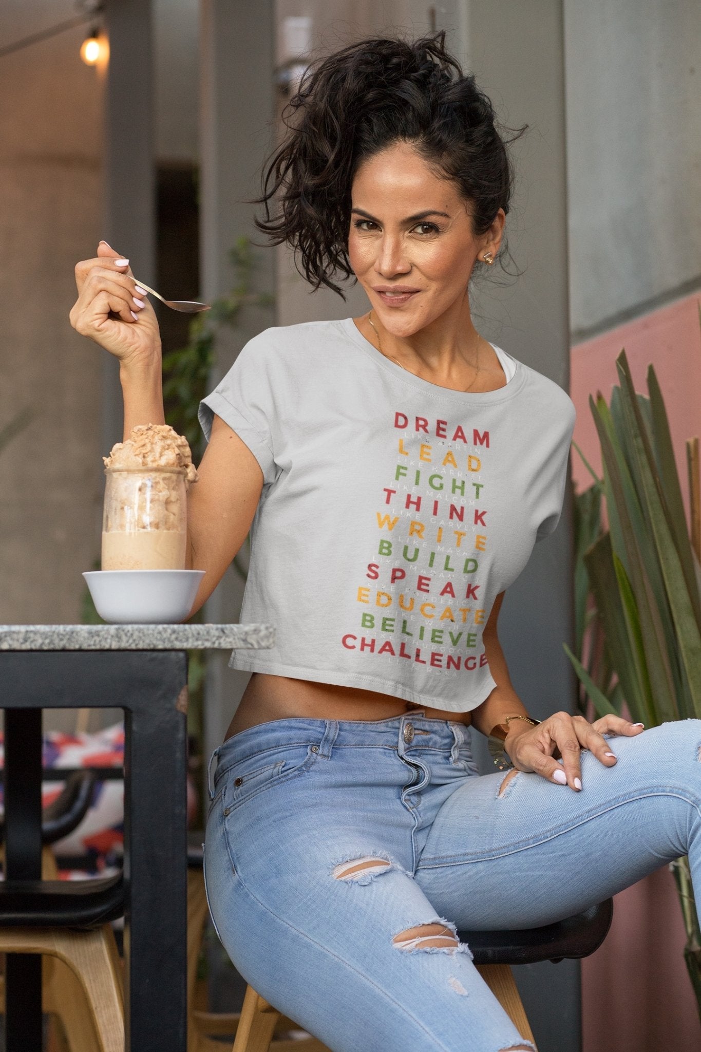 Black History Month Women Crop Top- FunkyTeesClub - Funky Tees Club