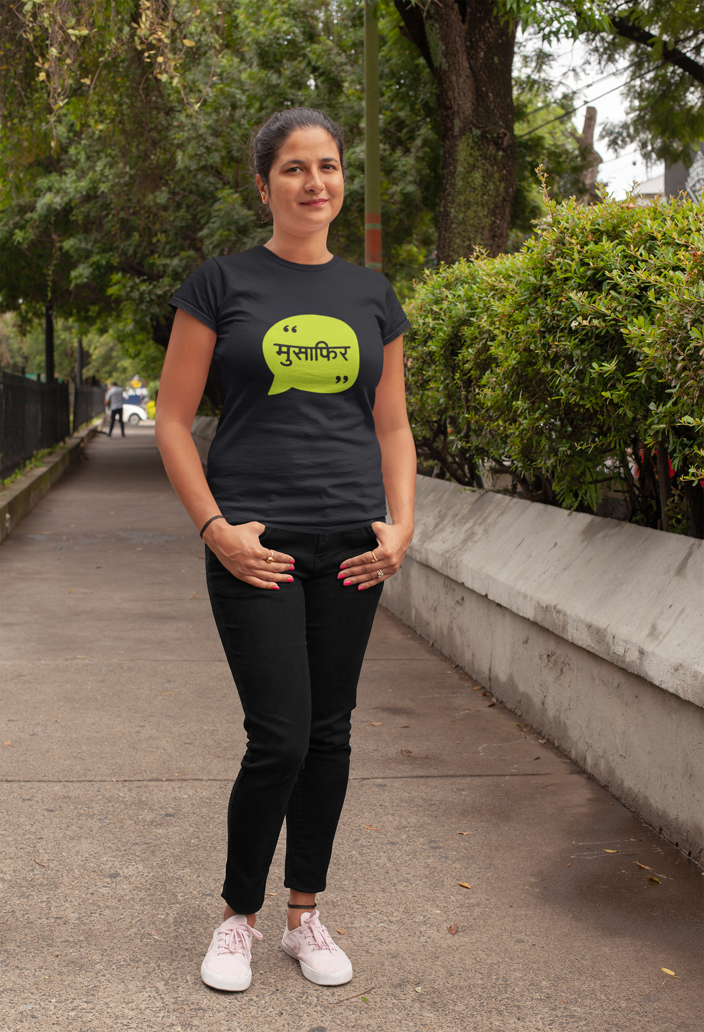 Musafir Women Half Sleeves T-shirt- FunkyTeesClub