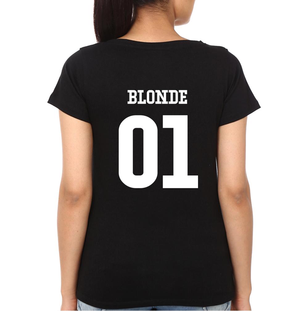 Blonde BFF Half Sleeves T-Shirts-FunkyTees - Funky Tees Club