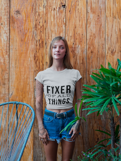 Fixer of all things Women Crop Top- FunkyTeesClub