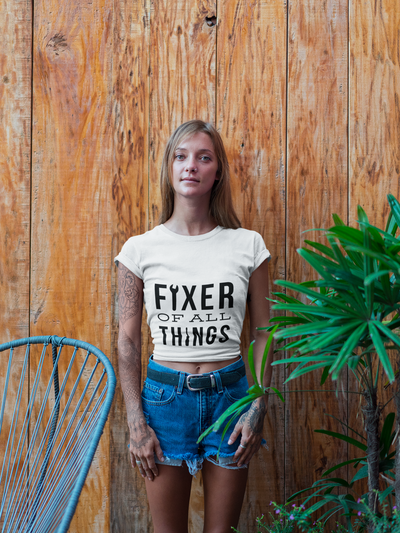 Fixer of all things Women Crop Top- FunkyTeesClub