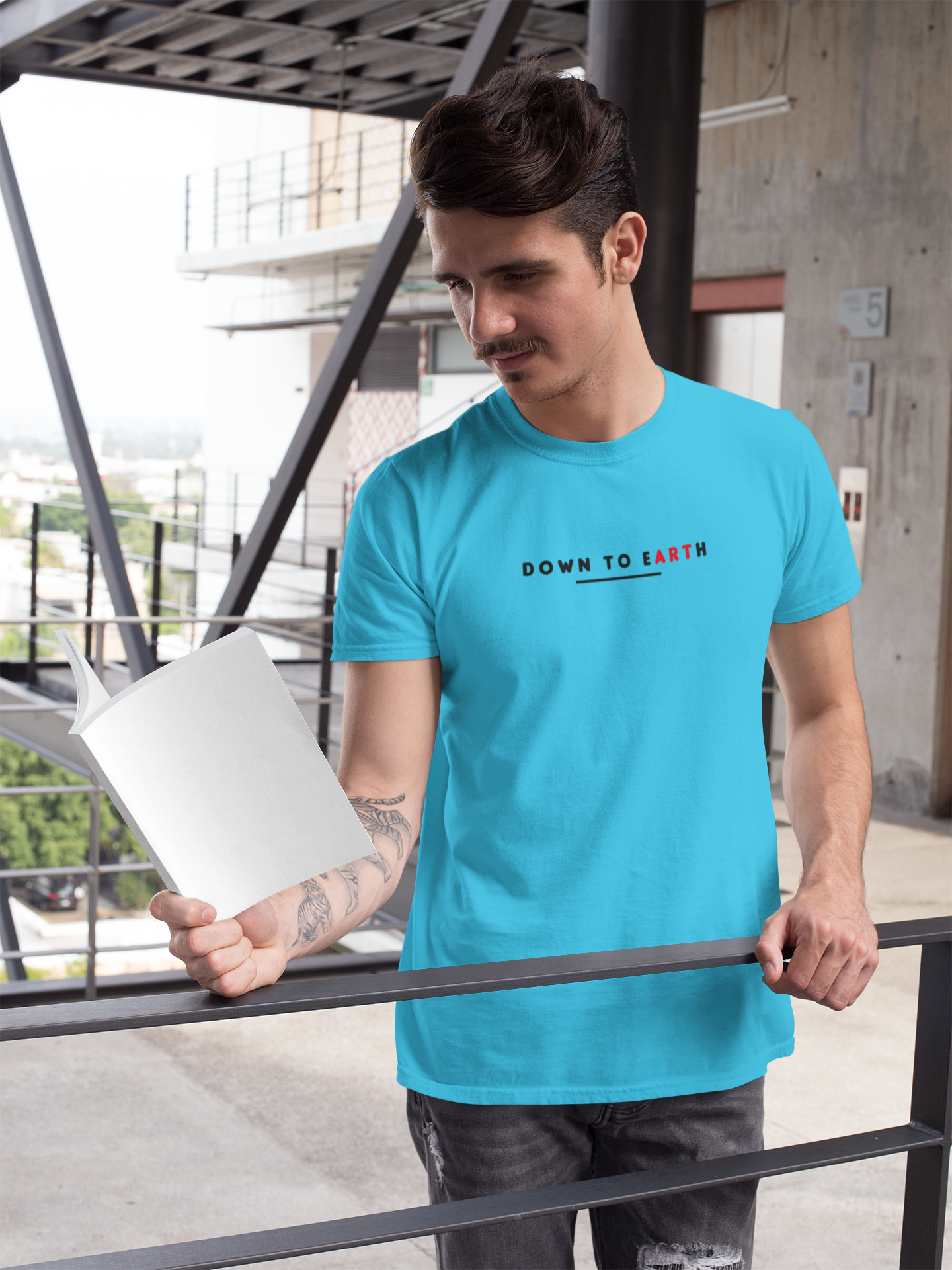 Down To Earth Quotes Mens Half Sleeves T-shirt- FunkyTeesClub