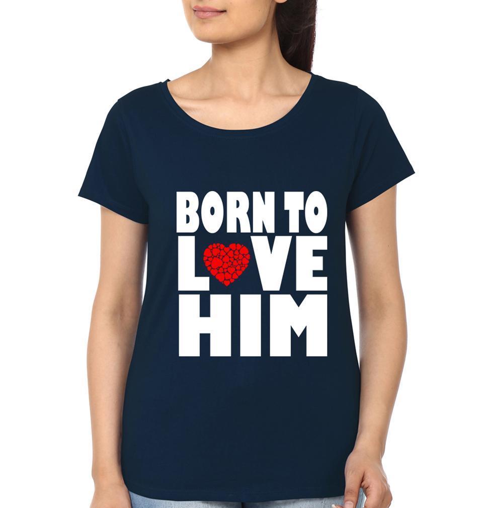 Born to love Couple Half Sleeves T-Shirts -FunkyTees - Funky Tees Club