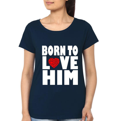 Born to love Couple Half Sleeves T-Shirts -FunkyTees - Funky Tees Club