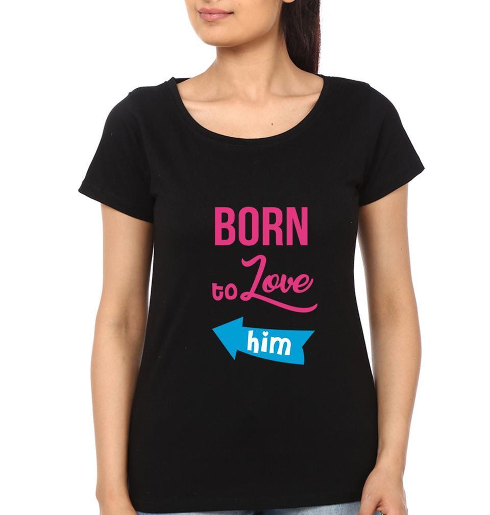 Born to love Couple Half Sleeves T-Shirts -FunkyTees - Funky Tees Club