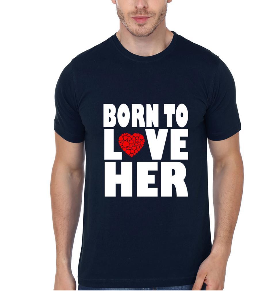 Born to love Couple Half Sleeves T-Shirts -FunkyTees - Funky Tees Club