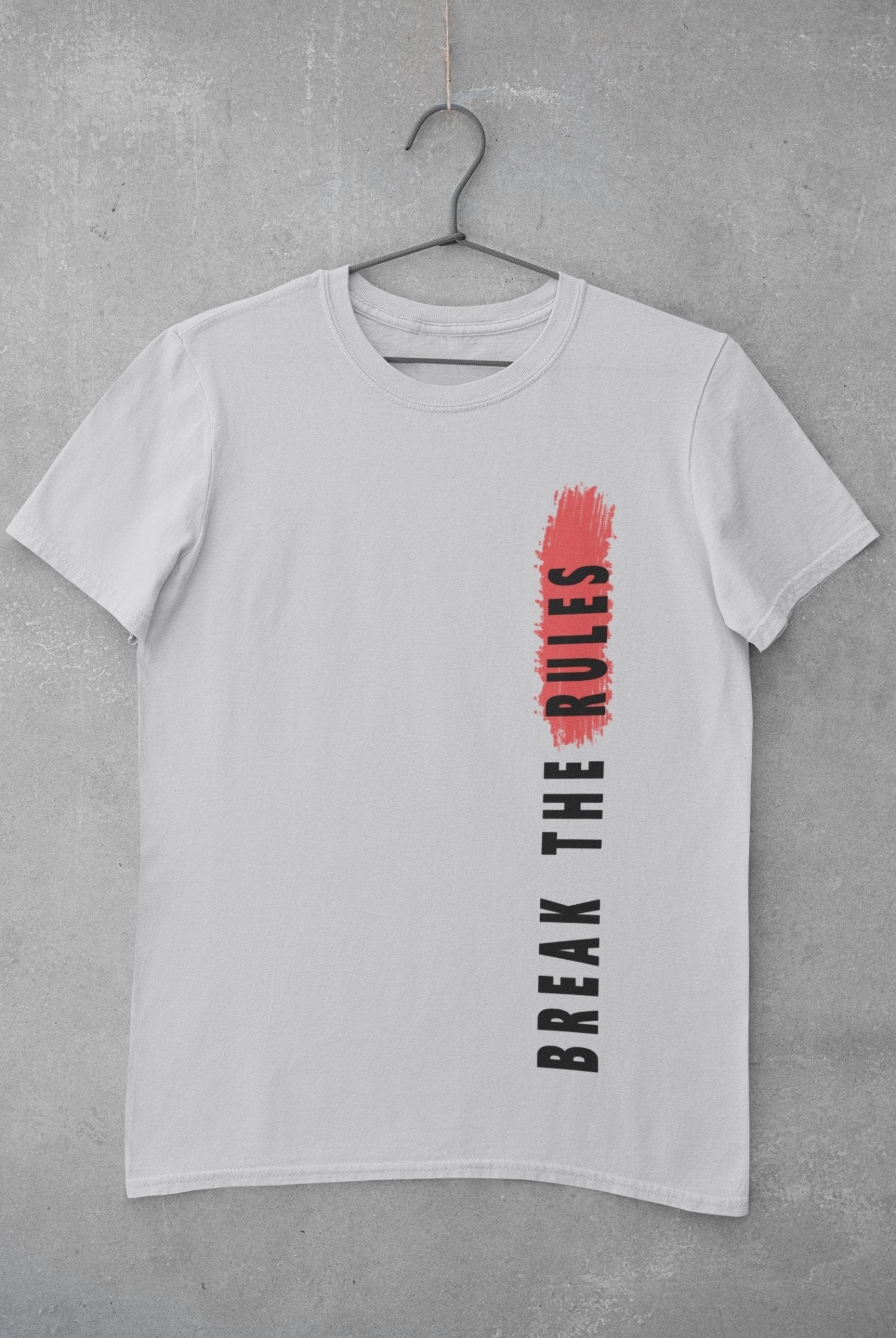 Break The Rules Mens Half Sleeves T-shirt- FunkyTeesClub - Funky Tees Club