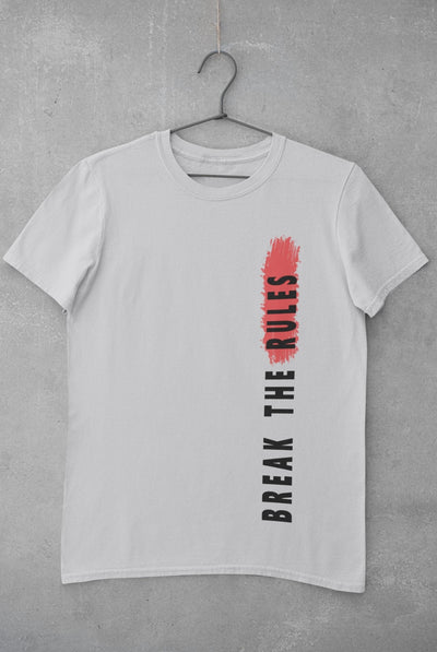 Break The Rules Mens Half Sleeves T-shirt- FunkyTeesClub - Funky Tees Club