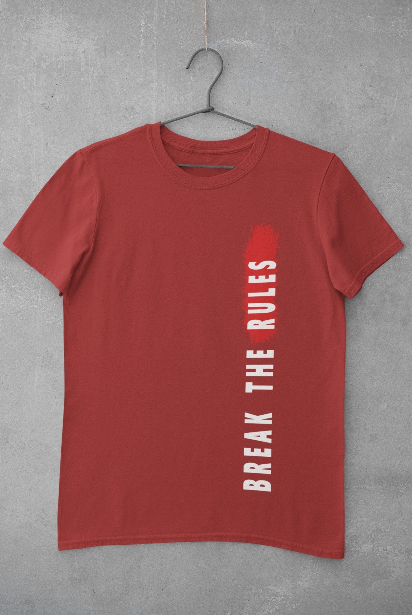 Break The Rules Mens Half Sleeves T-shirt- FunkyTeesClub - Funky Tees Club