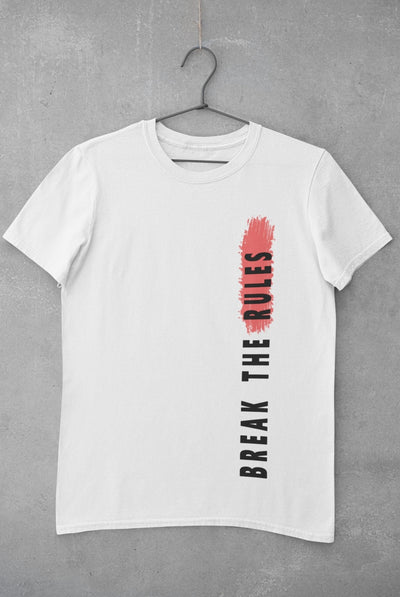 Break The Rules Women Half Sleeves T-shirt- FunkyTeesClub - Funky Tees Club