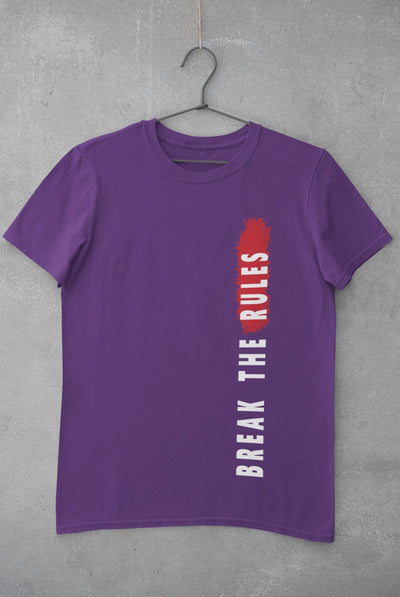 Break The Rules Women Half Sleeves T-shirt- FunkyTeesClub - Funky Tees Club