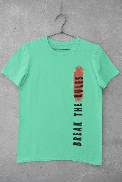 Break The Rules Women Half Sleeves T-shirt- FunkyTeesClub - Funky Tees Club