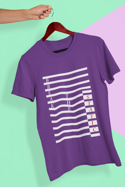 Break The Static Mens Half Sleeves T-shirt- FunkyTeesClub - Funky Tees Club