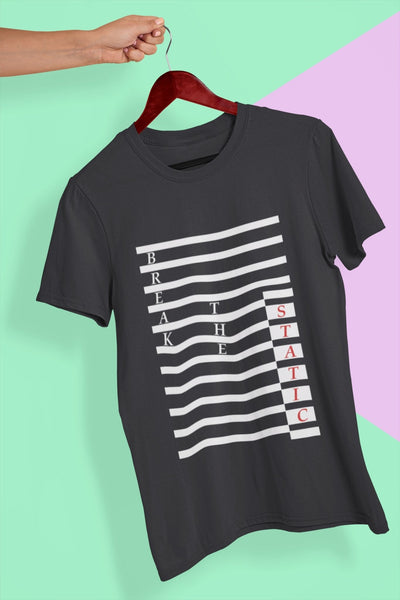 Break The Static Mens Half Sleeves T-shirt- FunkyTeesClub - Funky Tees Club