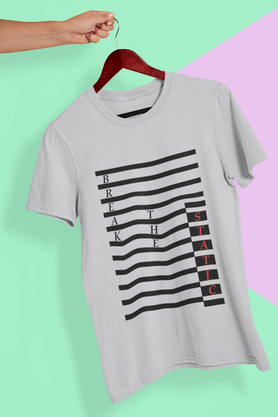 Break The Static Mens Half Sleeves T-shirt- FunkyTeesClub - Funky Tees Club