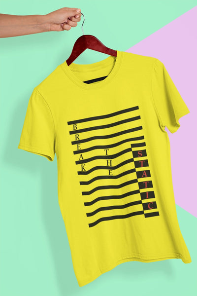 Break The Static Mens Half Sleeves T-shirt- FunkyTeesClub - Funky Tees Club