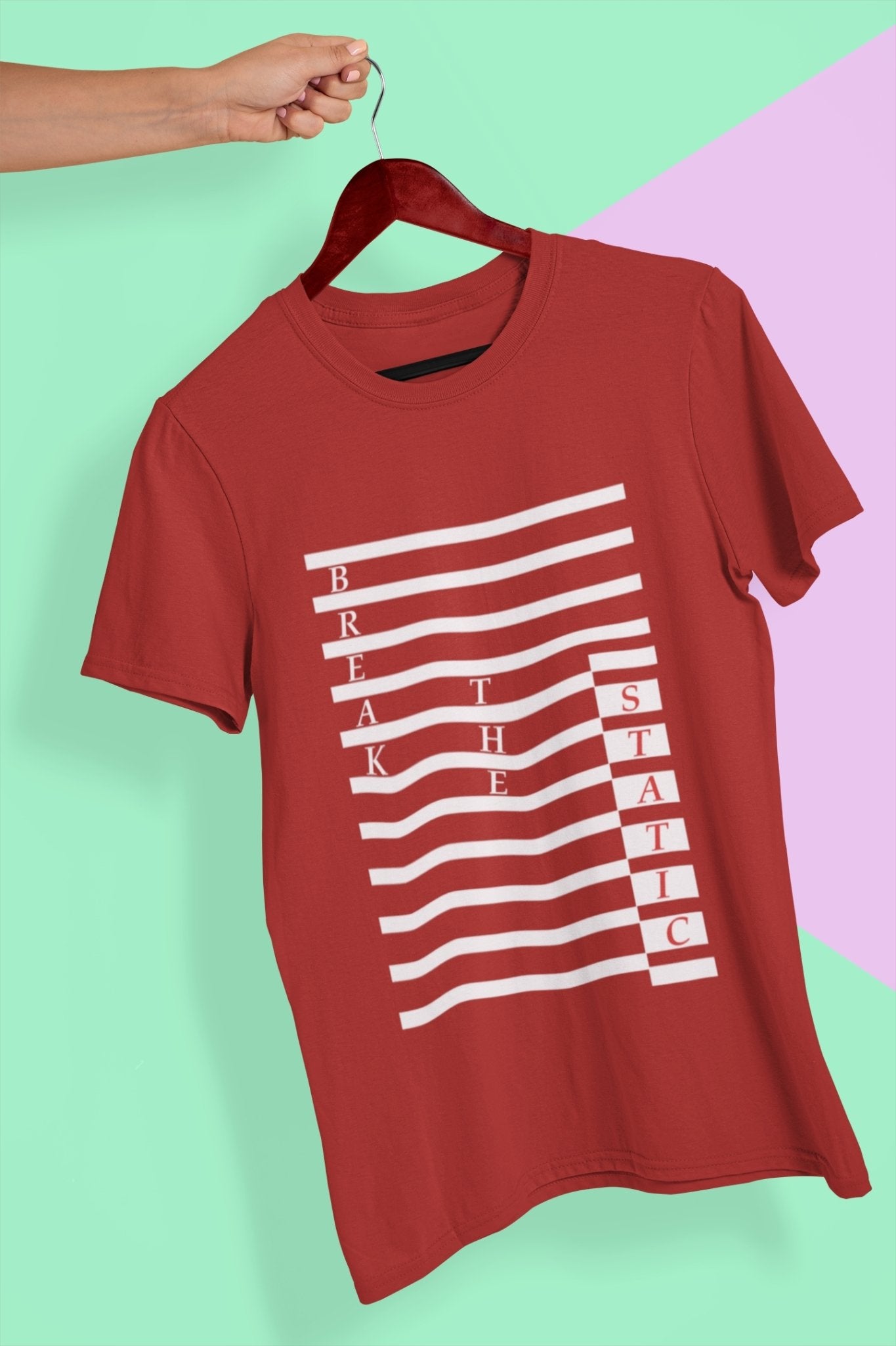 Break The Static Mens Half Sleeves T-shirt- FunkyTeesClub - Funky Tees Club