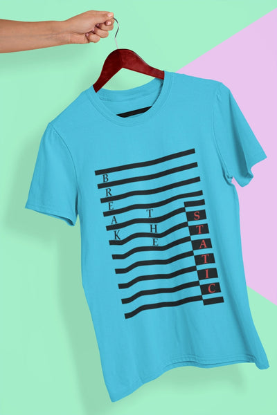 Break The Static Women Half Sleeves T-shirt- FunkyTeesClub - Funky Tees Club
