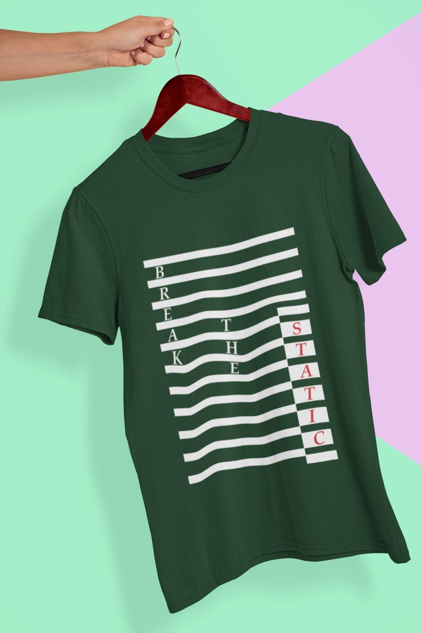 Break The Static Women Half Sleeves T-shirt- FunkyTeesClub - Funky Tees Club
