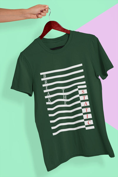Break The Static Women Half Sleeves T-shirt- FunkyTeesClub - Funky Tees Club