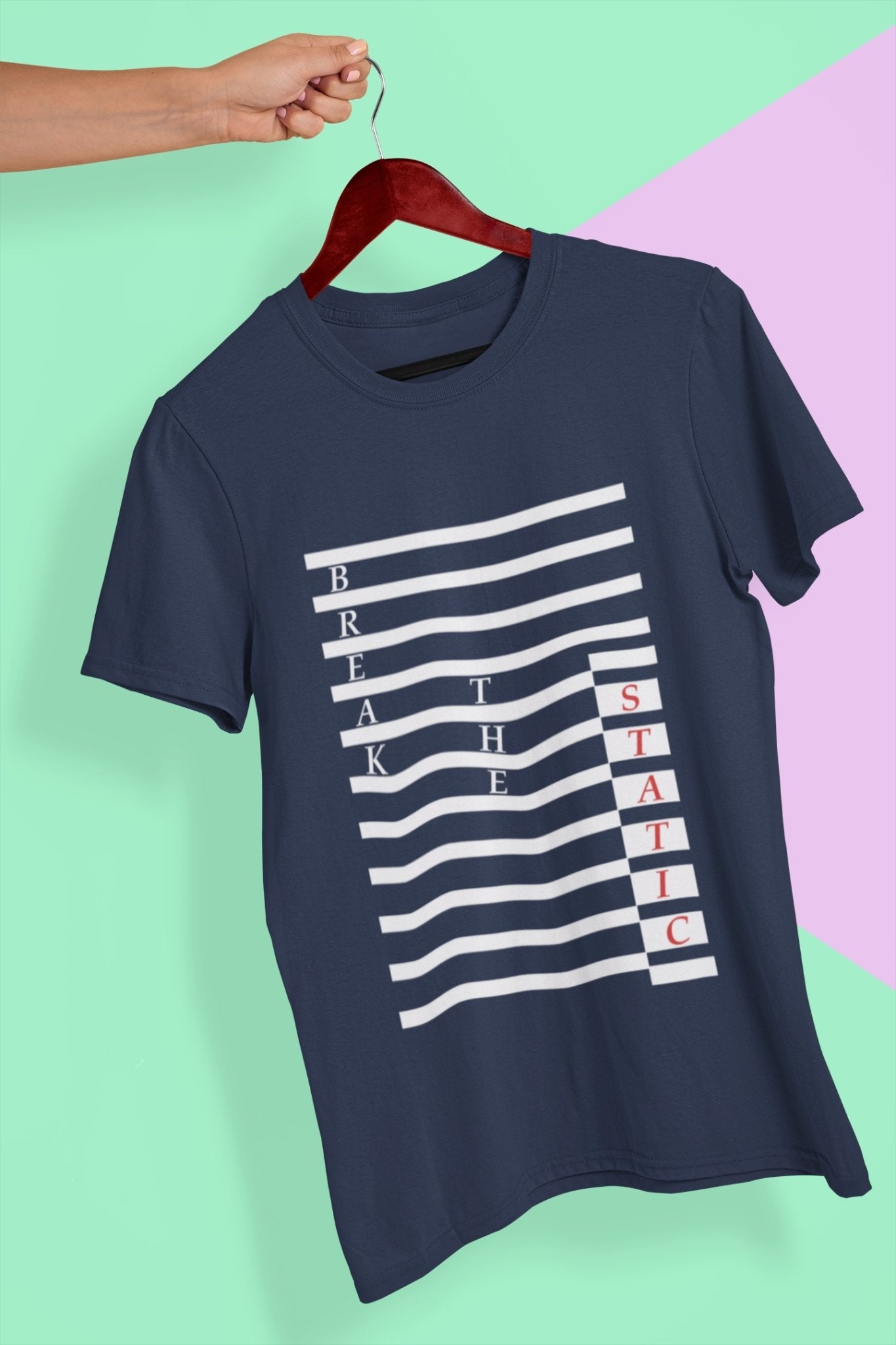 Break The Static Women Half Sleeves T-shirt- FunkyTeesClub - Funky Tees Club