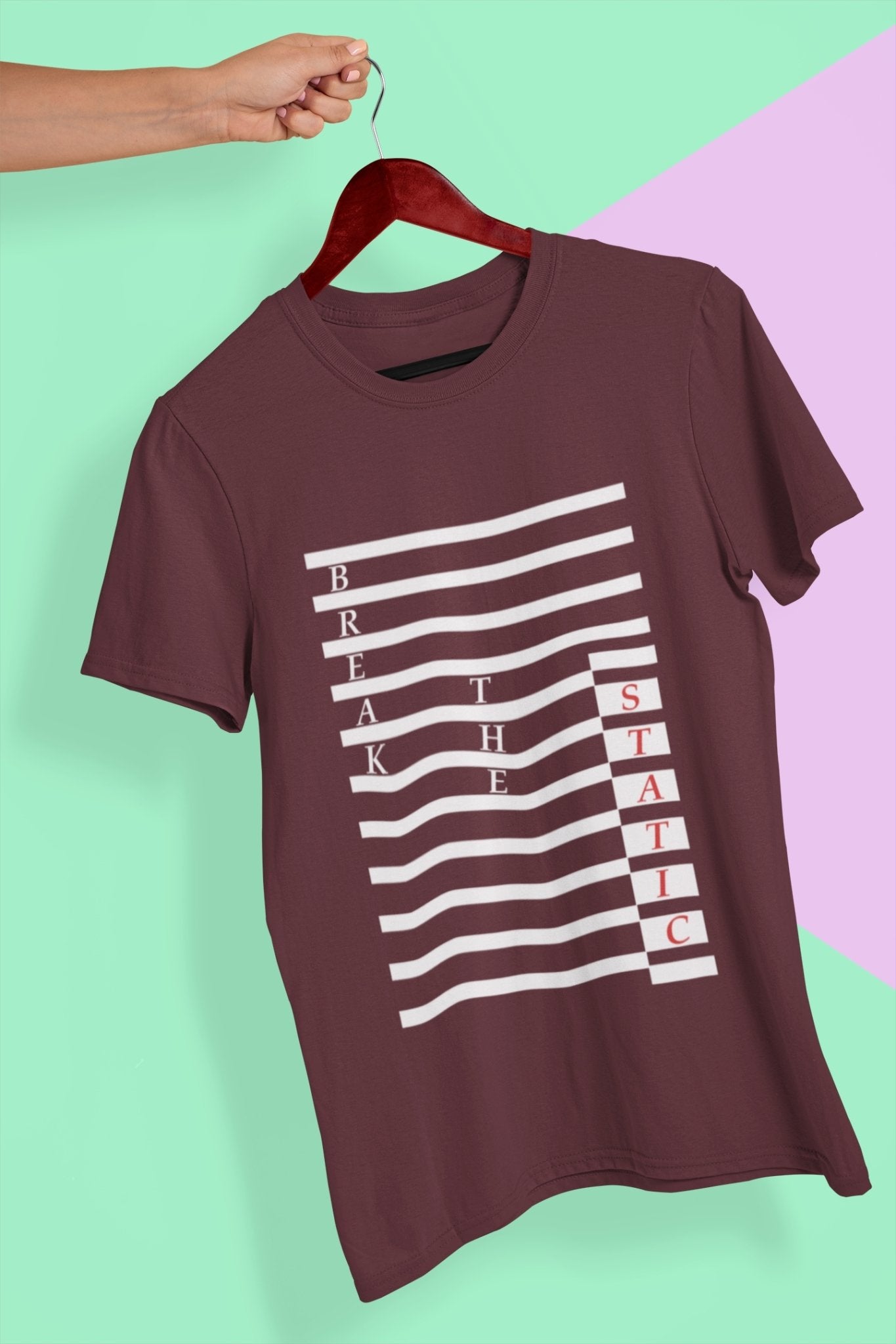 Break The Static Women Half Sleeves T-shirt- FunkyTeesClub - Funky Tees Club