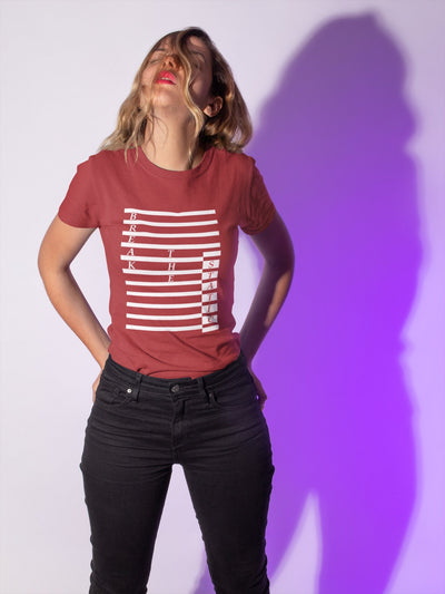 Break The Static Women Half Sleeves T-shirt- FunkyTeesClub - Funky Tees Club
