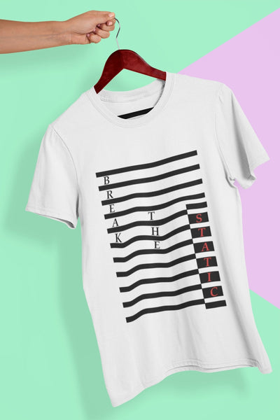 Break The Static Women Half Sleeves T-shirt- FunkyTeesClub - Funky Tees Club