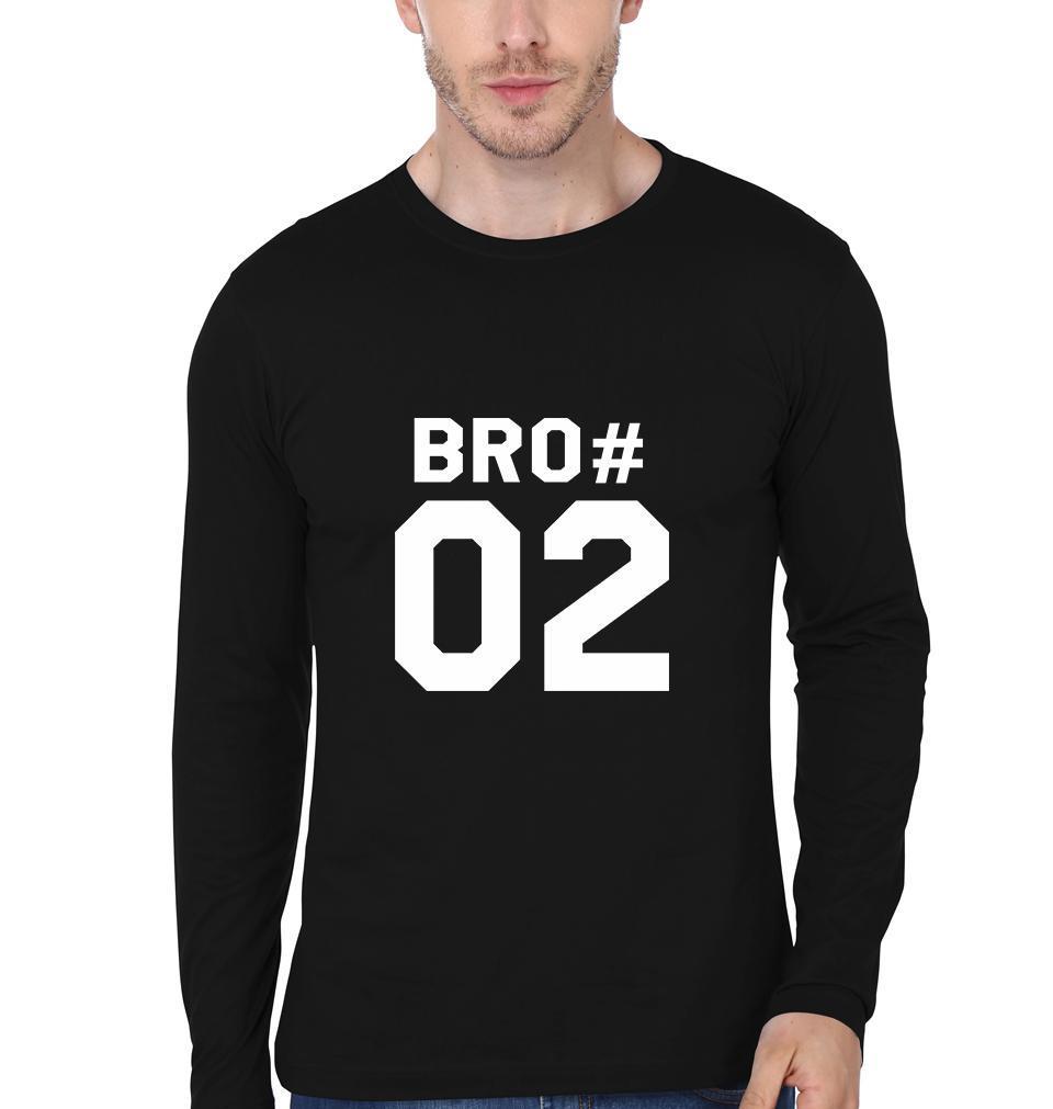 Bro 01 02 Brother-Brother Full Sleeves T-Shirts -FunkyTees - Funky Tees Club