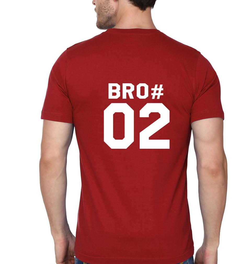 Bro 01 02 Brother-Brother Half Sleeves T-Shirts -FunkyTees - Funky Tees Club